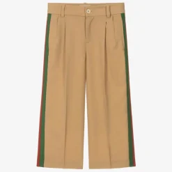 Gucci Boys Beige Wool Trousers New