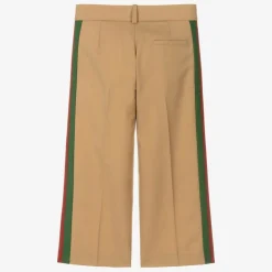 Gucci Boys Beige Wool Trousers New