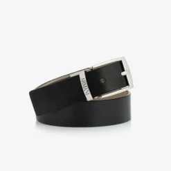 Emporio Armani Boys Black & Beige Reversible Belt Online