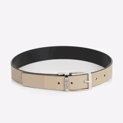 Emporio Armani Boys Black & Beige Reversible Belt Online