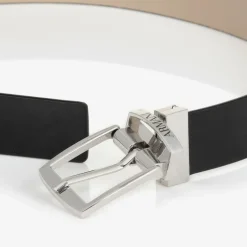 Emporio Armani Boys Black & Beige Reversible Belt Online