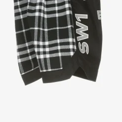 Burberry Boys Black & Checked Logo Shorts Hot