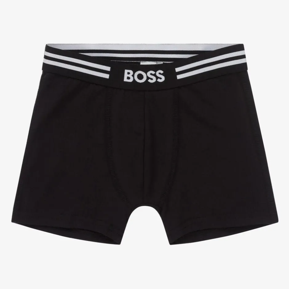 BOSS Boys Black & Grey Boxer Shorts (2 Pack) Online