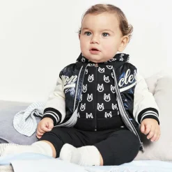 Moncler Enfant Boys Black & White Cotton Logo Tracksuit Sale
