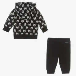 Moncler Enfant Boys Black & White Cotton Logo Tracksuit Sale