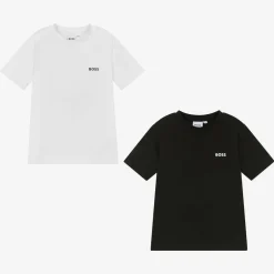 BOSS Boys Black & White T-Shirts (2 Pack) Sale