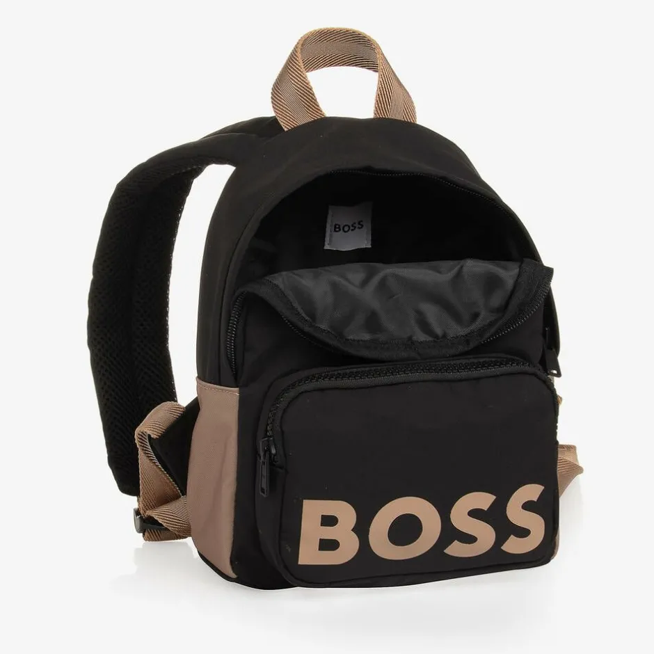 BOSS Boys Black Backpack (25cm) Hot
