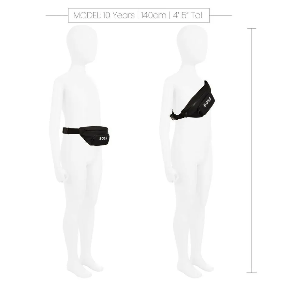 BOSS Boys Black Belt Bag (27cm) Outlet