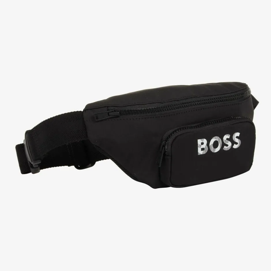 BOSS Boys Black Belt Bag (27cm) Outlet