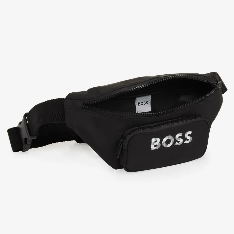 BOSS Boys Black Belt Bag (27cm) Outlet