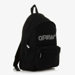 Off-White Boys Black Bookish Logo Backpack (38cm) New