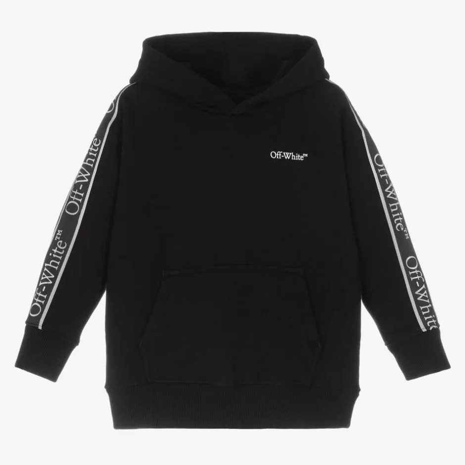 Off-White Boys Black Bookish Logo Hoodie Clearance