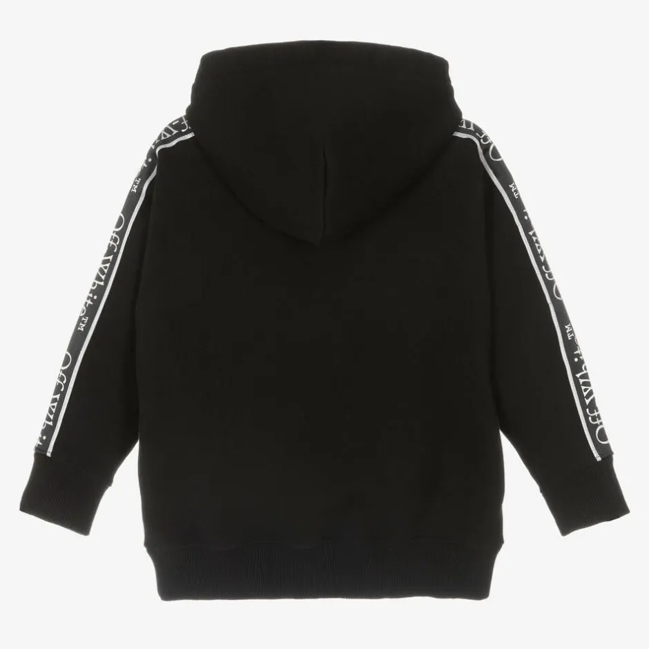 Off-White Boys Black Bookish Logo Hoodie Clearance