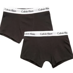 Calvin Klein Boys Black Cotton Boxer Briefs (Pack of 2)