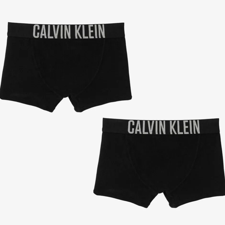 Calvin Klein Boys Black Cotton Boxers (2 Pack)