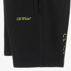 Off-White Boys Black Cotton Diagonals Shorts Sale