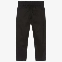 Burberry Boys Black Cotton EKD Trousers Best