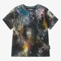 Molo Boys Black Cotton Galaxy T-Shirt Sale