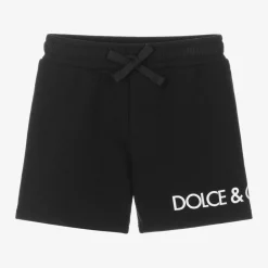 Dolce amp; Gabbana Boys Black Cotton Jersey Shorts Discount