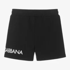Dolce amp; Gabbana Boys Black Cotton Jersey Shorts Discount