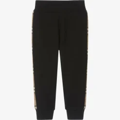 Burberry Boys Black Cotton Joggers Hot