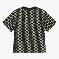 KARL LAGERFELD KIDS Boys Black Cotton KL Monogram T-Shirt New
