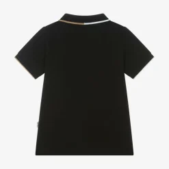 BOSS Boys Black Cotton Polo Shirt Online