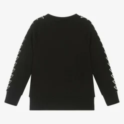 Emporio Armani Boys Black Cotton Sweatshirt Outlet