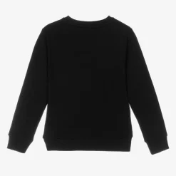 BOSS Boys Black Cotton Sweatshirt Online