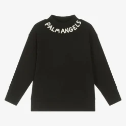Palm Angels Boys Black Cotton Sweatshirt Hot
