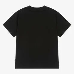 Molo Boys Black Cotton Telescope T-Shirt New