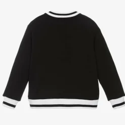 Dolce amp; Gabbana Boys Black Cotton Varsity Sweatshirt New