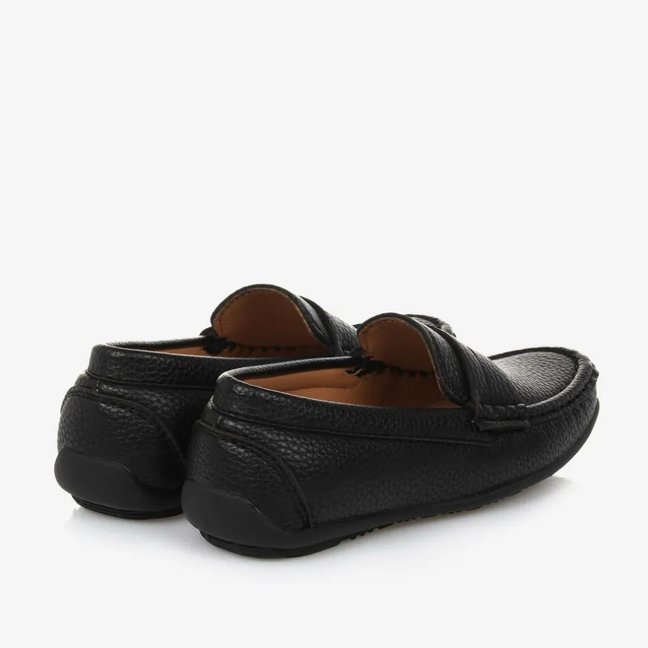 Sevva Boys Black Faux Leather Loafers Best