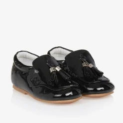 Sevva Boys Black Faux Patent Leather Loafers Online