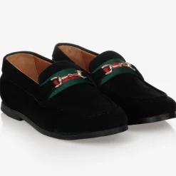 Romano Boys Black Faux Suede Horsebit Loafers Best