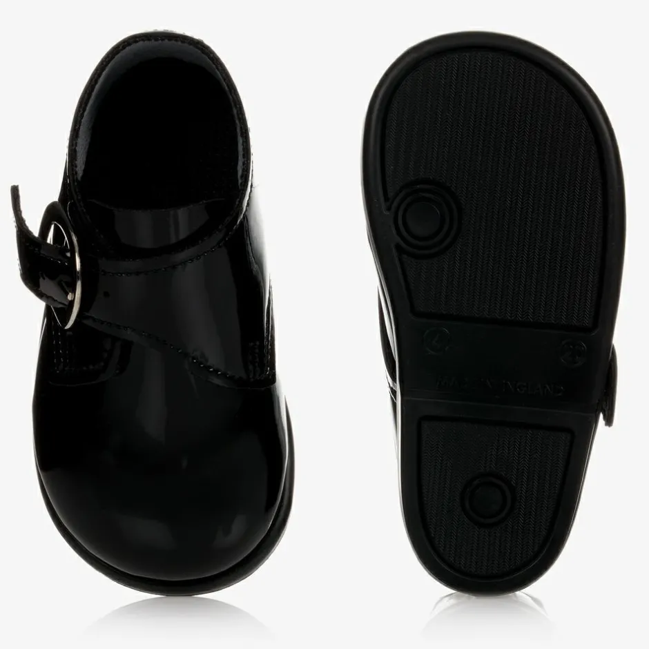 Early Days Boys Black First-Walker Shoes Clearance