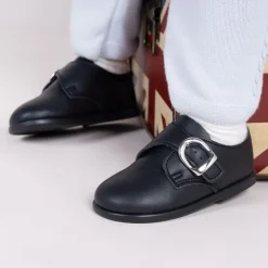 Early Days Boys Black First-Walker Shoes Sale