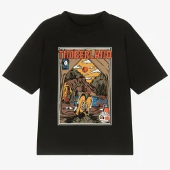 Timberland Boys Black Graphic T-Shirt Discount