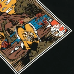 Timberland Boys Black Graphic T-Shirt Discount