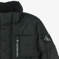 Calvin Klein Boys Black Hooded Puffer Jacket