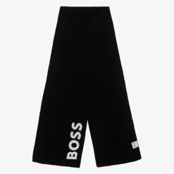 BOSS Boys Black Knitted Scarf