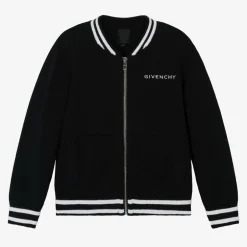 Givenchy Boys Black Knitted Zip-up Top Outlet