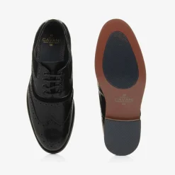 House of Cavani Boys Black Lace-Up Brogues Online
