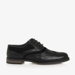 House of Cavani Boys Black Lace-Up Brogues Online