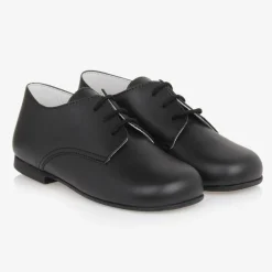 Beatrice amp; George Boys Black Lace-Up Leather Shoes Discount