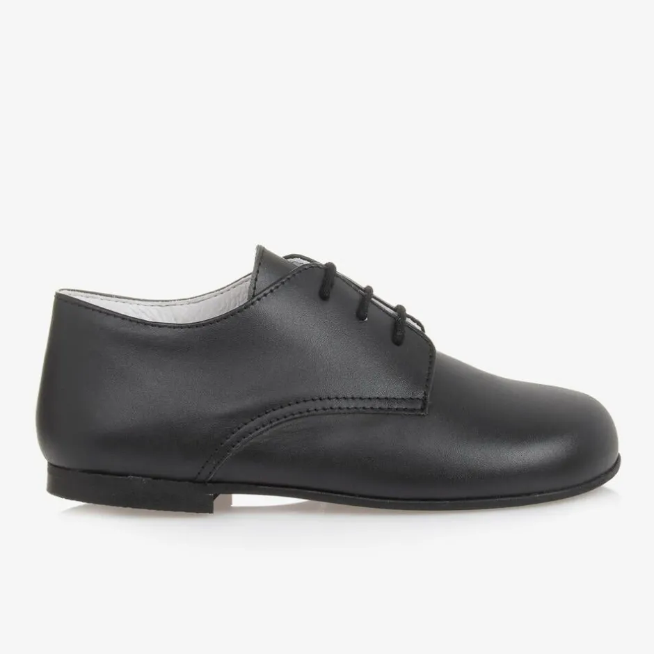 Beatrice amp; George Boys Black Lace-Up Leather Shoes Discount