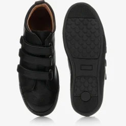 Childrens Classics Boys Black Leather Ankle Boots Clearance