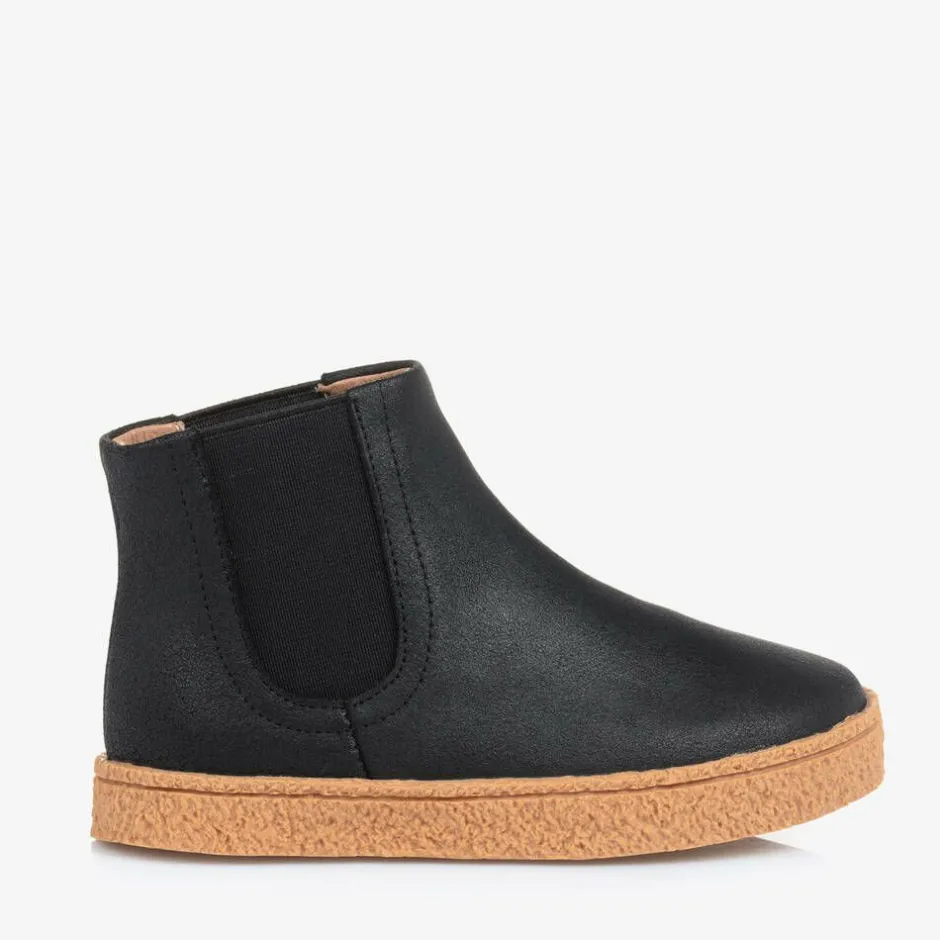 Age of Innocence Boys Black Leather Ankle Boots Best