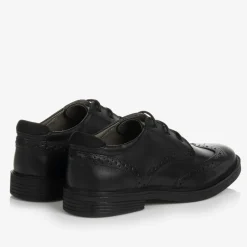 Geox Boys Black Leather Brogues Sale