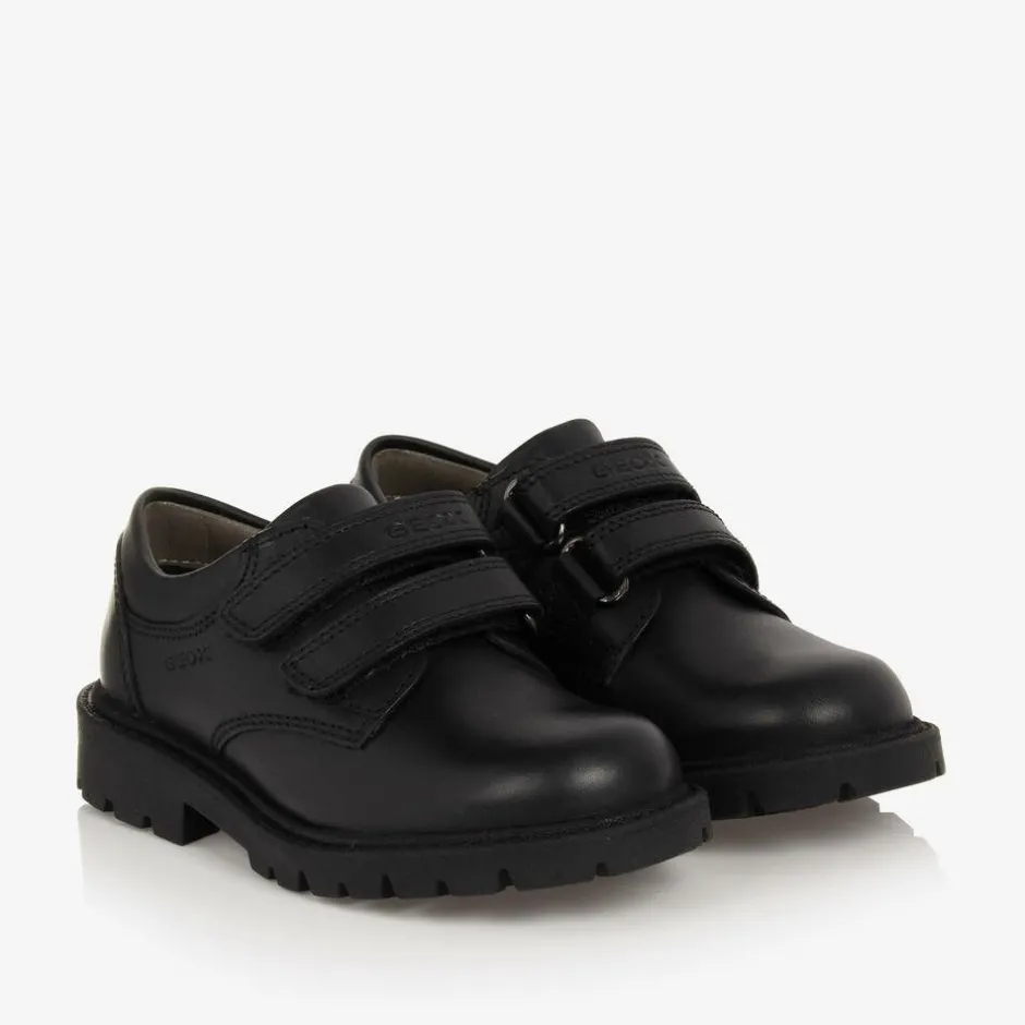 Geox Boys Black Leather Shoes Best